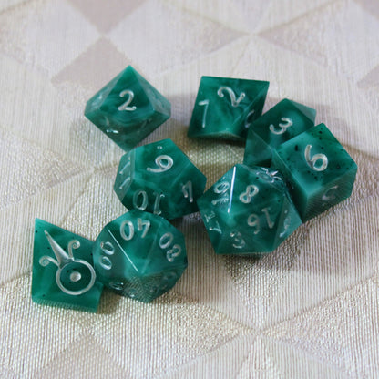 Handmade Faux Malachite Dice