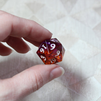 Handmade Faux Ametrine Dice