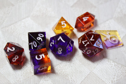 Handmade Faux Ametrine Dice