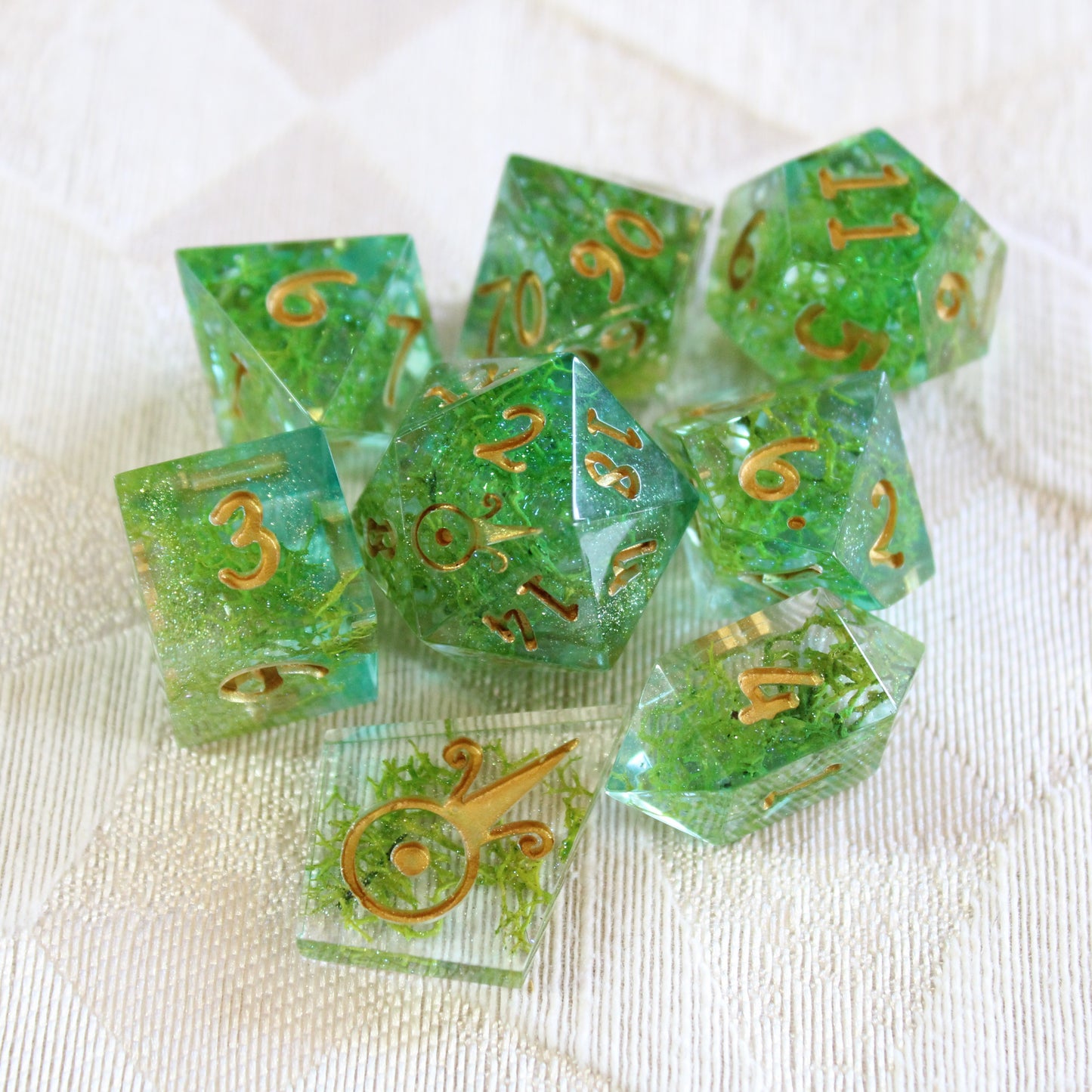 Handmade Bright Lagoon Dice