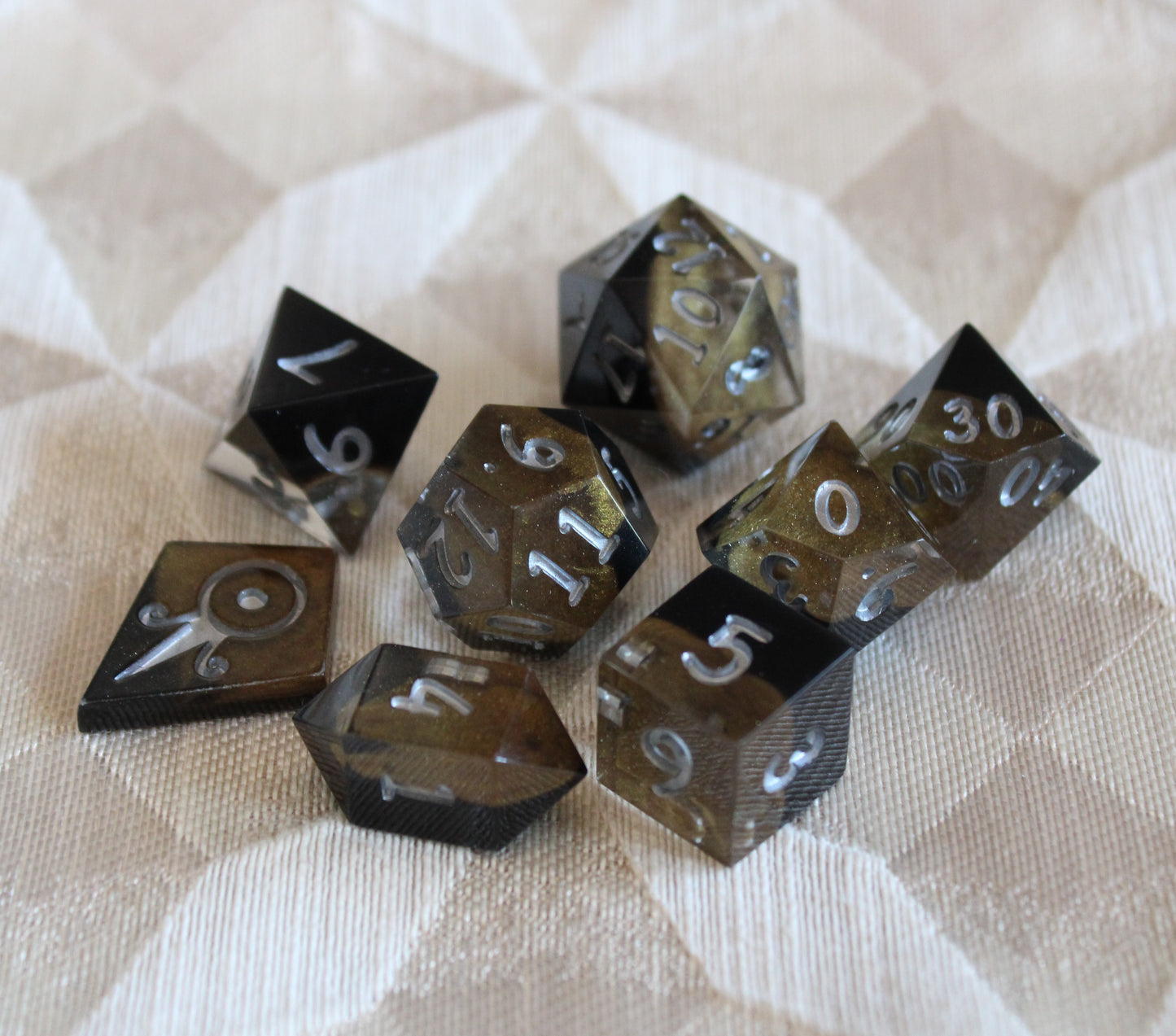 Handmade Dark Gold Dice