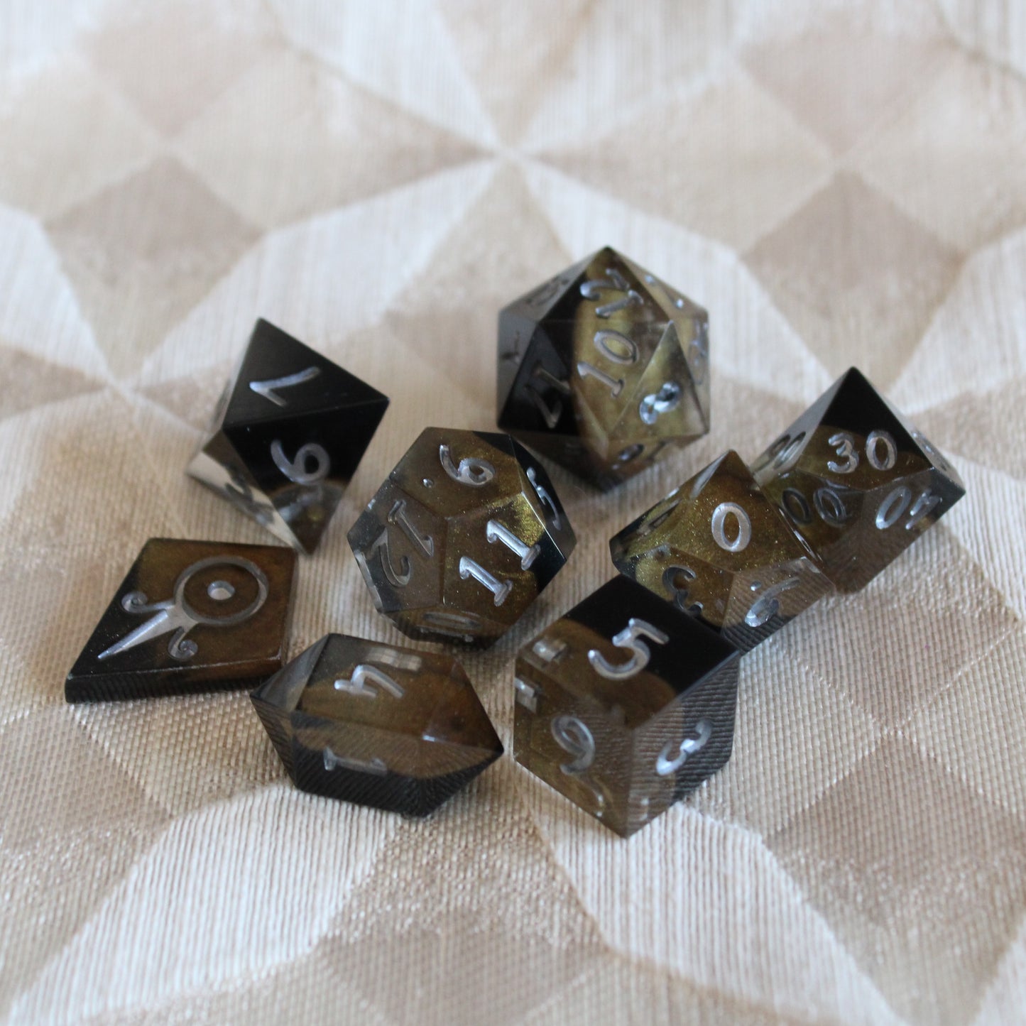 Handmade Dark Gold Dice