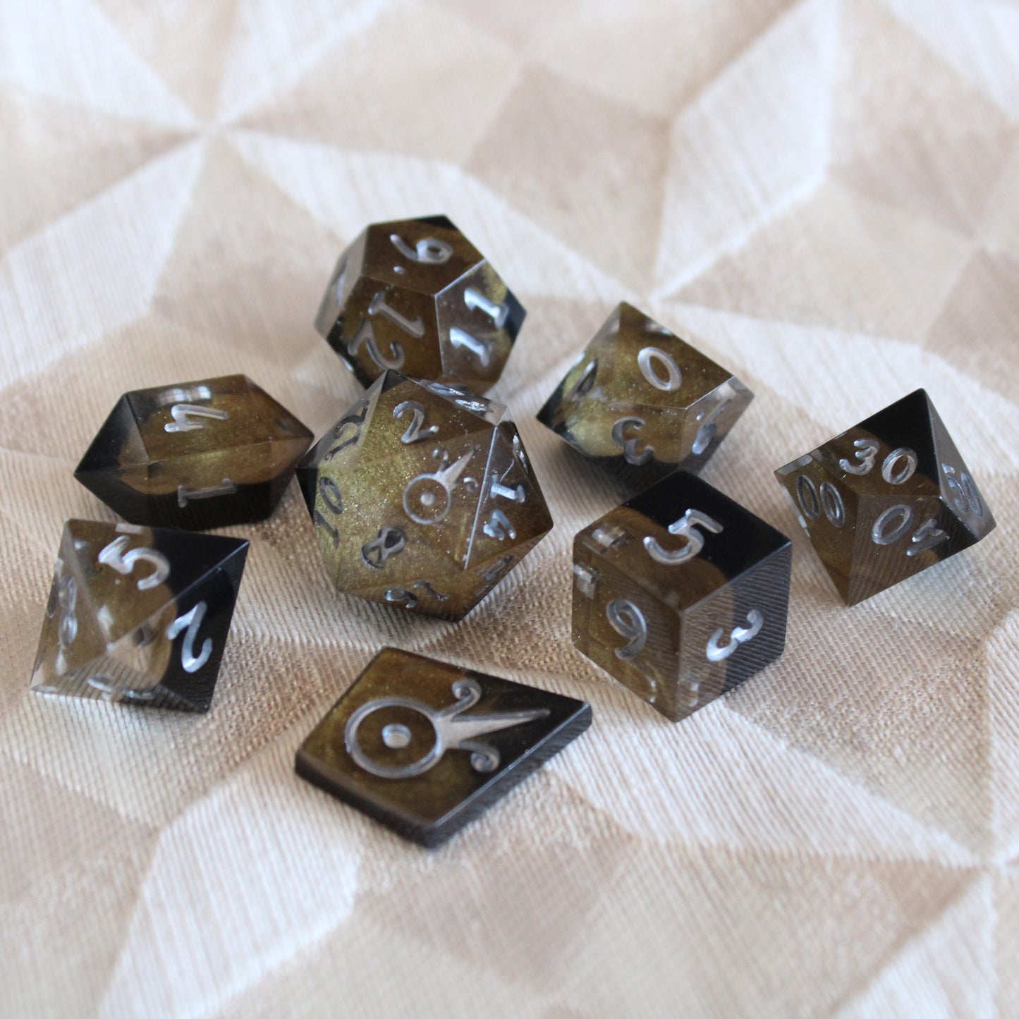 Handmade Dark Gold Dice