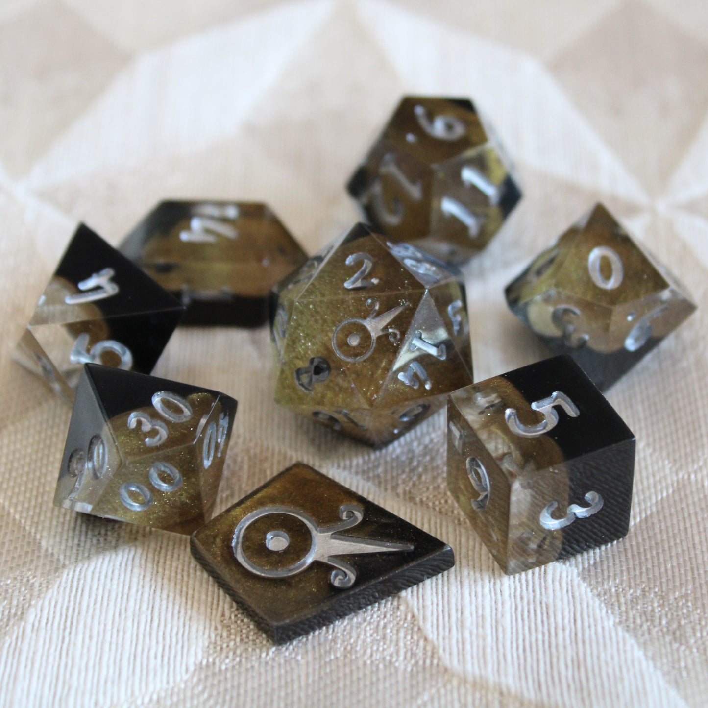 Handmade Dark Gold Dice