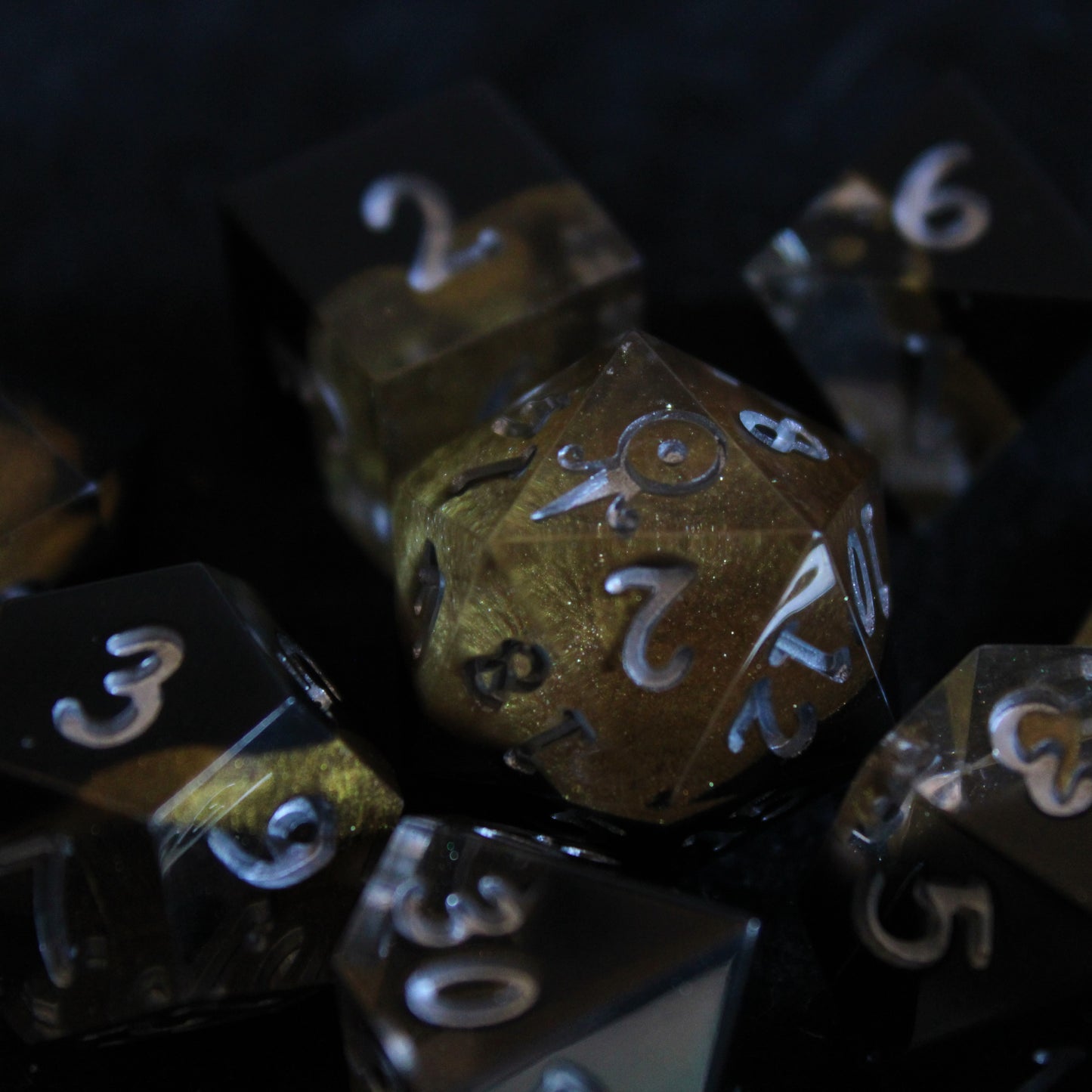 Handmade Dark Gold Dice