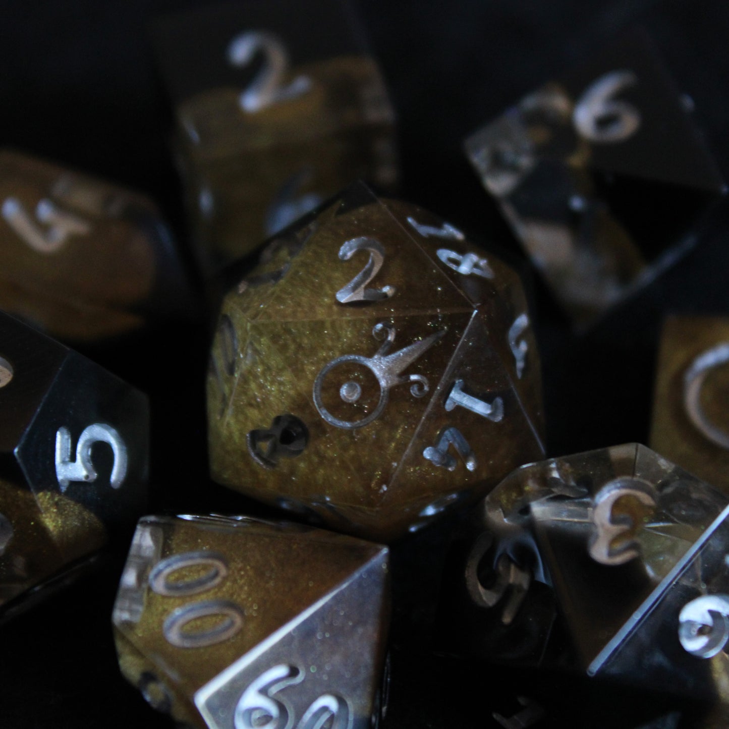 Handmade Dark Gold Dice