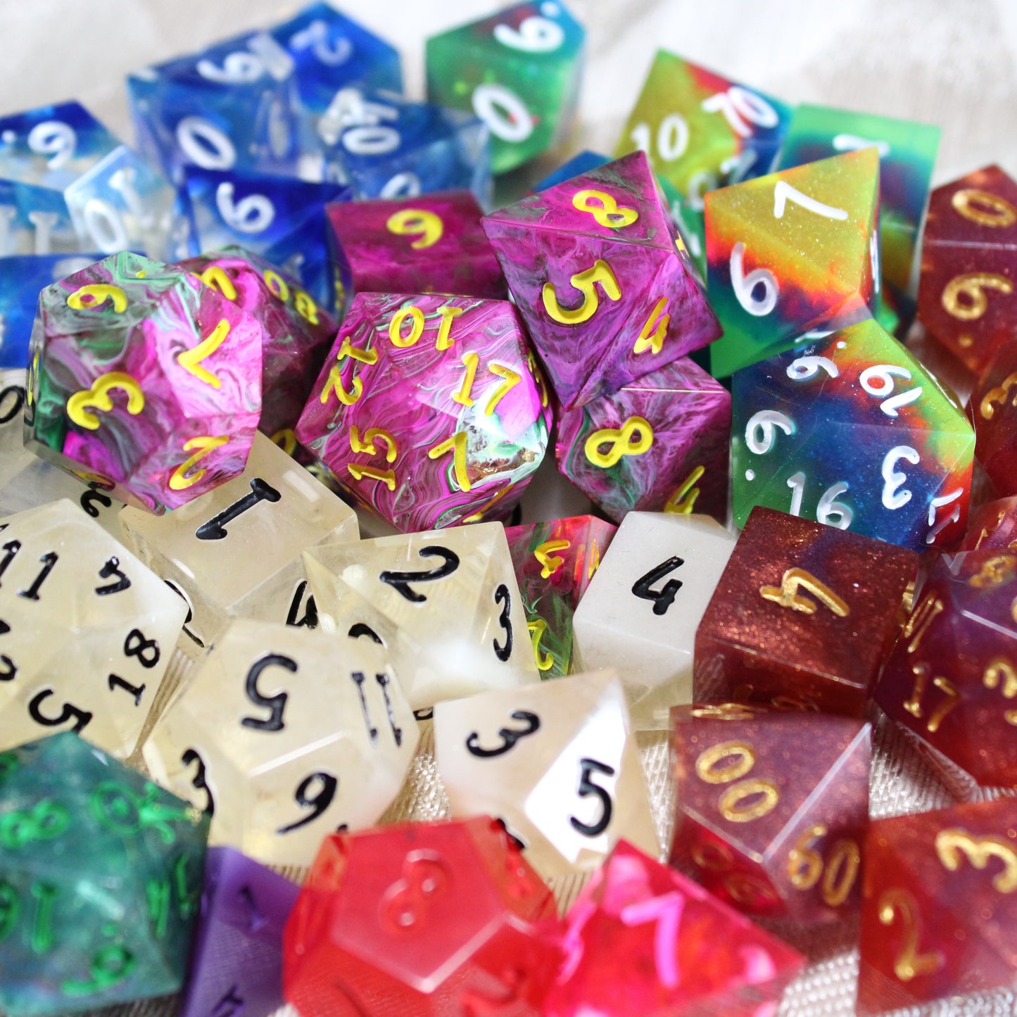 Mystery Handmade Dice (7 or 8 pc Set)