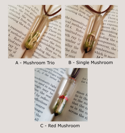 Mushroom Terrarium Necklace